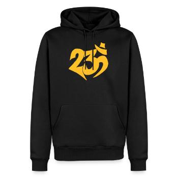 Tribu 23 ohm goa psy tekno - Sweat à capuche Premium bio Homme - noir - Devant - Nico (187cm)