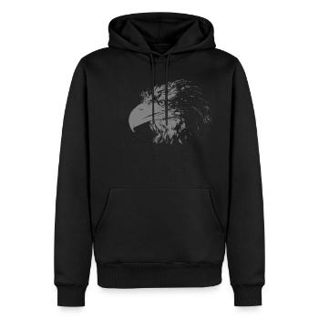 aigle - Sweat à capuche Premium bio Homme - noir - Devant - Nico (187cm)