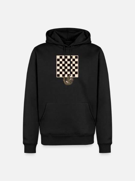 Schachbrett Schachspieler Schachprofi Geschenk - Männer Premium Bio Hoodie - Schwarz