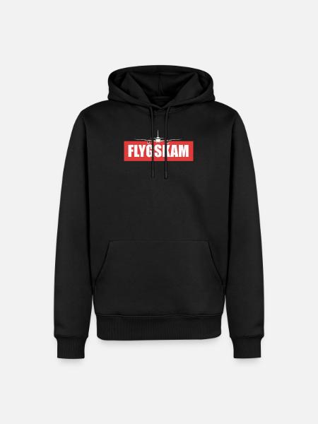 Flygskam - flying ash - environment - Men’s Premium Organic Hoodie - black