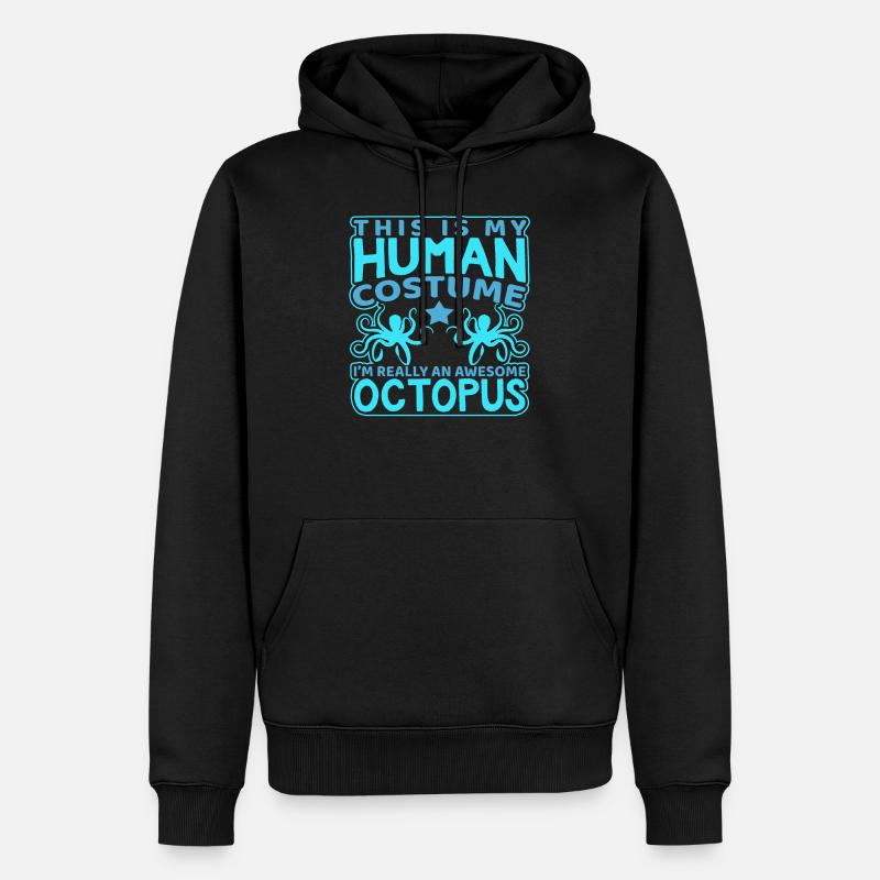 Human Octopus - Männer Premium Bio Hoodie - Schwarz