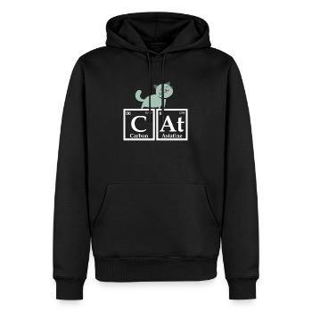 Chat comme éléments chimiques - Sweat à capuche Premium bio Homme - noir - Devant - Nico (187cm)