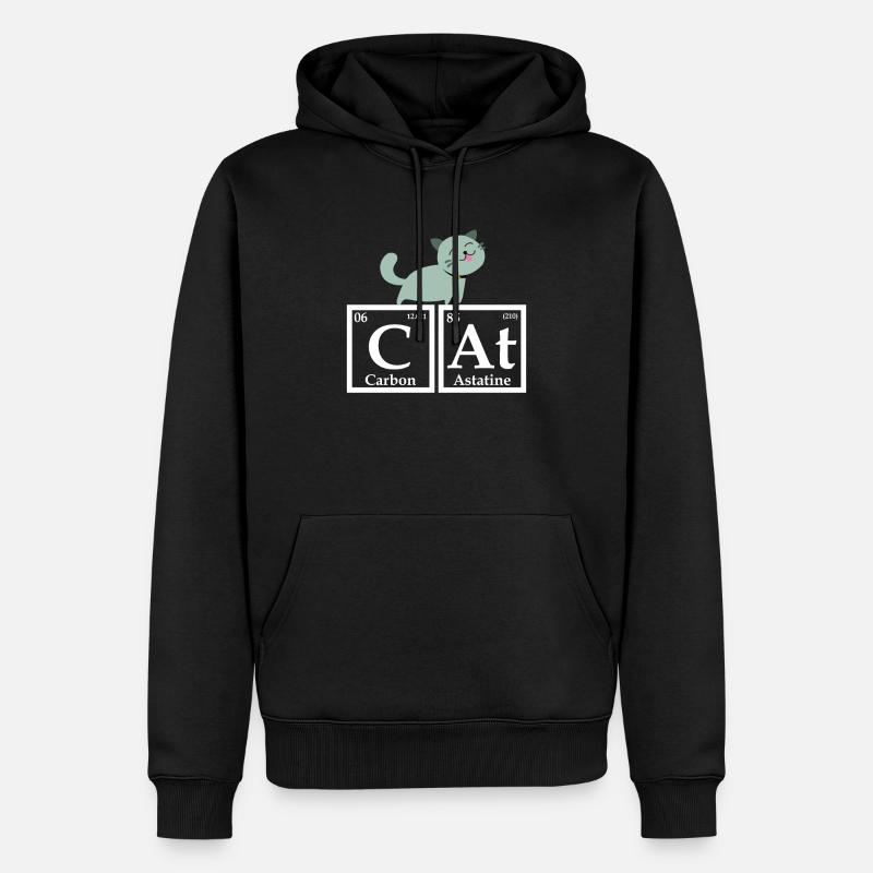 Chat comme éléments chimiques - Sweat à capuche Premium bio Homme - noir