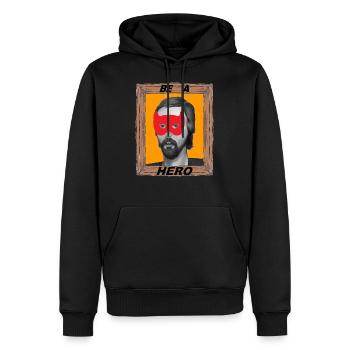 ein alter Held - Männer Premium Bio Hoodie - Schwarz - Vorne - Nico (187cm)