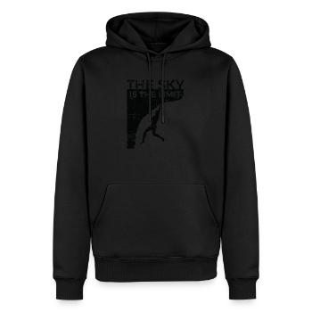Escalade - Le ciel est la limite - Sweat à capuche Premium bio Homme - noir - Devant - Nico (187cm)