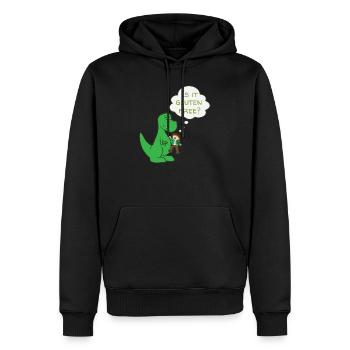 Dino Gluten Free Human Gift Nutrition - Men’s Premium Organic Hoodie - black - Front - Nico (187cm)