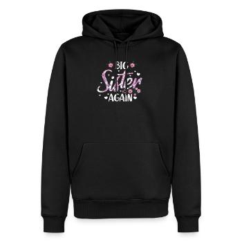 Grosse Schwester - Männer Premium Bio Hoodie - Schwarz - Vorne - Nico (187cm)