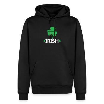 Saint-Patrick - Irlandais - Chemise - Sweat à capuche Premium bio Homme - noir - Devant - Nico (187cm)