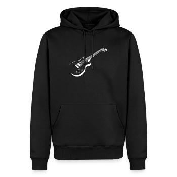 guitarist - Men’s Premium Organic Hoodie - black - Front - Nico (187cm)