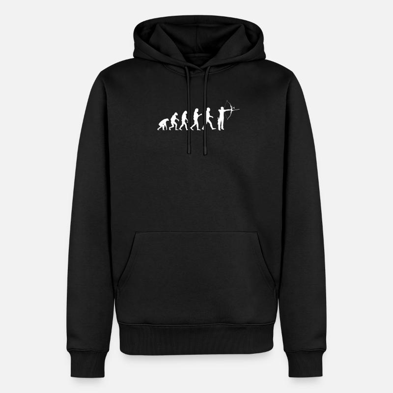 Archer archery evolution arrow - Men’s Premium Organic Hoodie - black