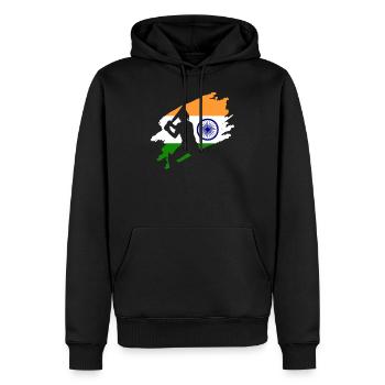 Kricket-patriotischer indischer Indien-Sport - Männer Premium Bio Hoodie - Schwarz - Vorne - Nico (187cm)