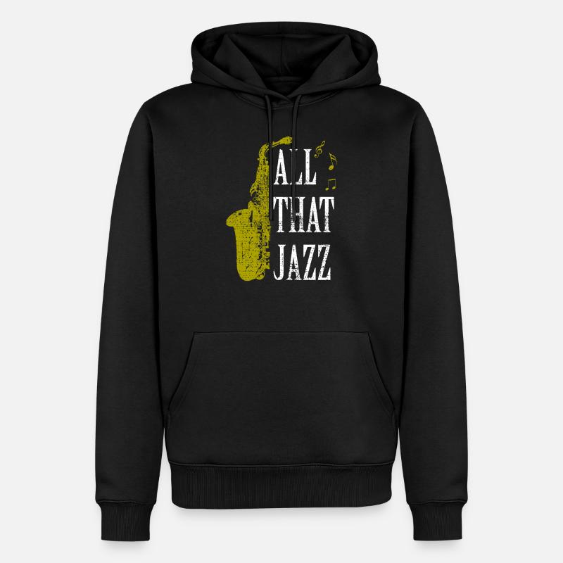 Saxophon Sax - Männer Premium Bio Hoodie - Schwarz
