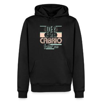 Convertible driving woman convertible car gift - Men’s Premium Organic Hoodie - black - Front - Nico (187cm)
