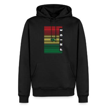 Senegal Flagge Stolz Barcode - Männer Premium Bio Hoodie - Schwarz - Vorne - Nico (187cm)
