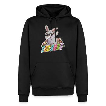 Pâques - Sweat à capuche Premium bio Homme - noir - Devant - Nico (187cm)