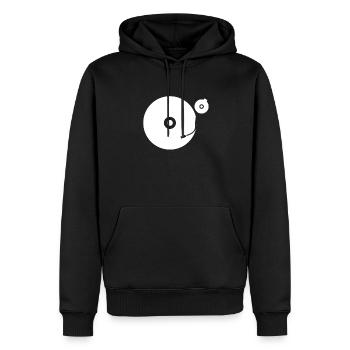 Plattenspieler - Männer Premium Bio Hoodie - Schwarz - Vorne - Nico (187cm)