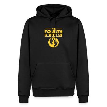 Schwangerschaft 4 Kinder Schwanger Baby Geschenk - Männer Premium Bio Hoodie - Schwarz - Vorne - Nico (187cm)