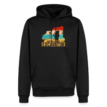 Bagger LKW Bagger - Männer Premium Bio Hoodie - Schwarz - Vorne - Nico (187cm)