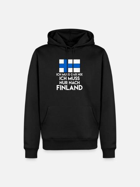 Finnland Finland Skandinavien Liebe Geschenk - Männer Premium Bio Hoodie - Schwarz