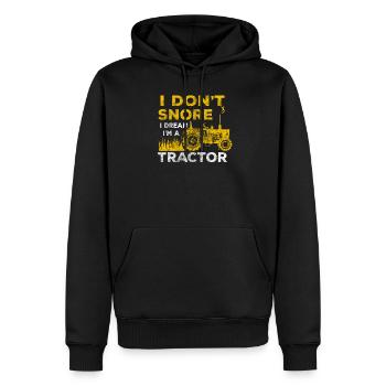 Traktor Bauer Landwirt Bauernhof Traum Geschenk - Männer Premium Bio Hoodie - Schwarz - Vorne - Nico (187cm)