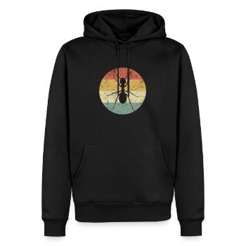 Insekten Ameise retro Geschenk vintage Tier Insekt - Männer Premium Bio Hoodie - Schwarz - Vorne - Nico (187cm)