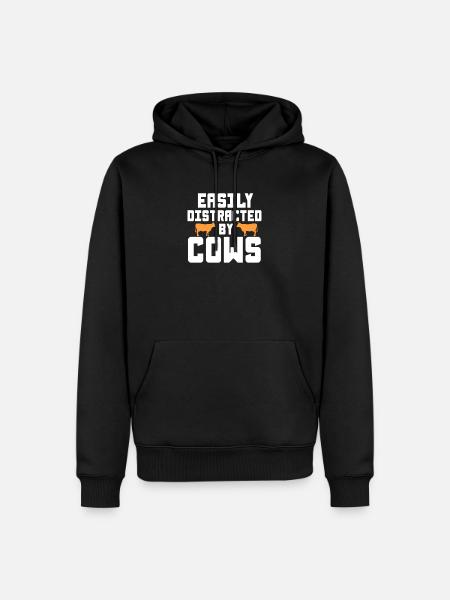 cows - Men’s Premium Organic Hoodie - black