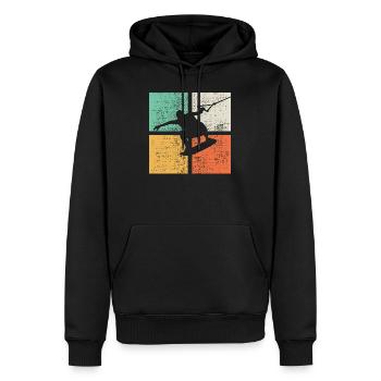 Wakeboard wakeboard - Sweat à capuche Premium bio Homme - noir - Devant - Nico (187cm)