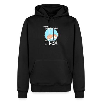 Hamster - Männer Premium Bio Hoodie - Schwarz - Vorne - Nico (187cm)