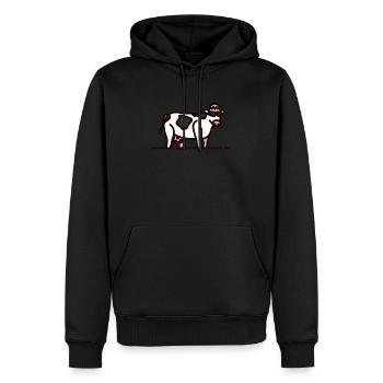Élevage de vaches fermières - Sweat à capuche Premium bio Homme - noir - Devant - Nico (187cm)