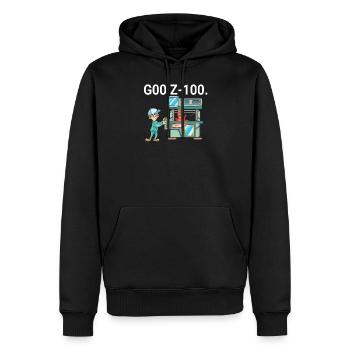 CNC mechanic G00 Z-100. Milling machine gift - Men’s Premium Organic Hoodie - black - Front - Nico (187cm)