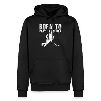 Eishockey - Männer Premium Bio Hoodie - Schwarz - Vorne - Nico (187cm)