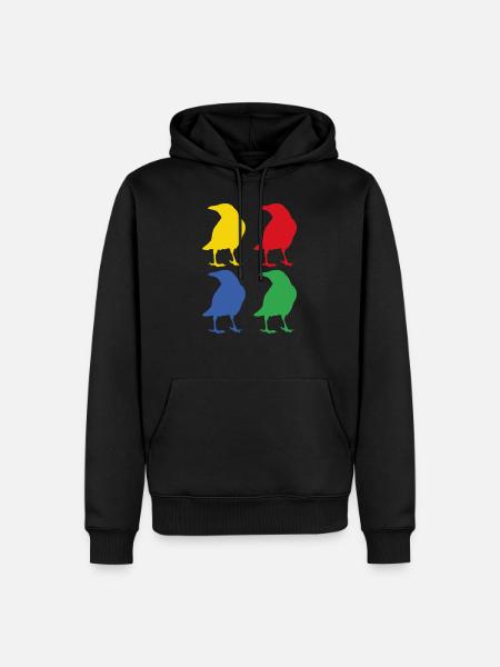 Crow animal raven - Men’s Premium Organic Hoodie - black