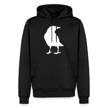 corneille - Sweat à capuche Premium bio Homme - noir - Devant - Nico (187cm)
