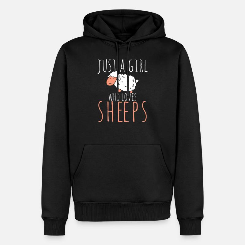 Schaf - Männer Premium Bio Hoodie - Schwarz