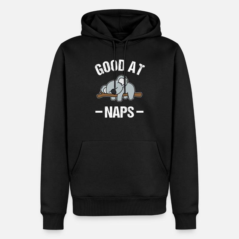 Koala Good At Naps - Männer Premium Bio Hoodie - Schwarz