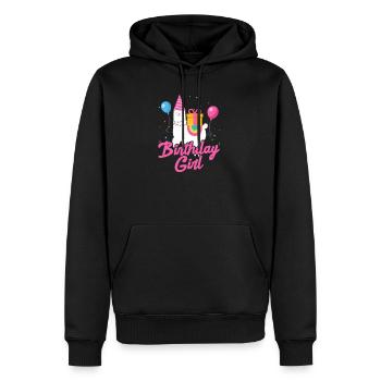 Cadeau d'anniversaire de fille de lama de fille d'anniversaire - Sweat à capuche Premium bio Homme - noir - Devant - Nico (187cm)