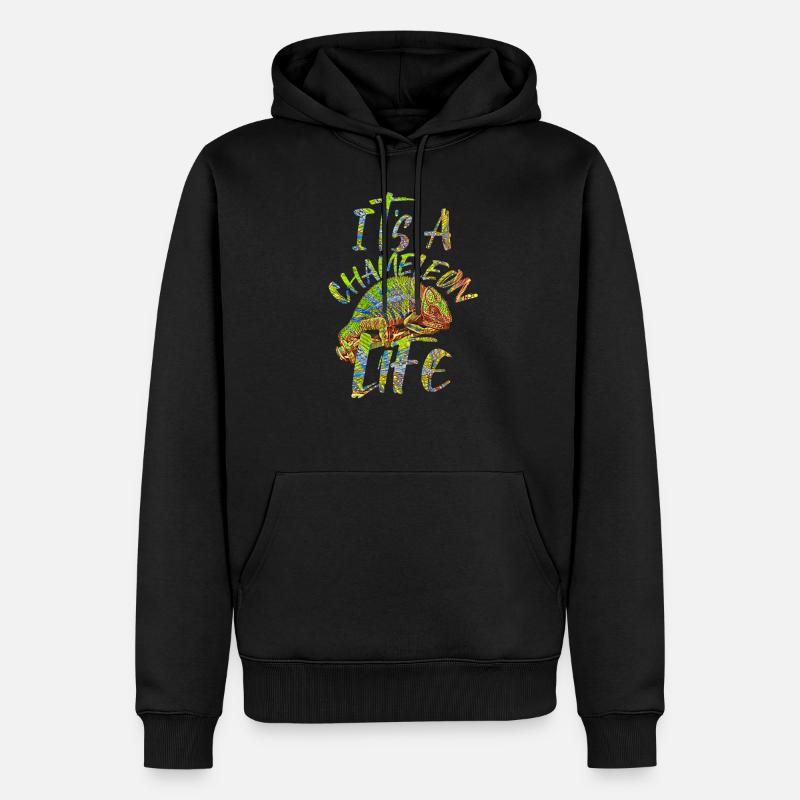 caméléon - Sweat à capuche Premium bio Homme - noir