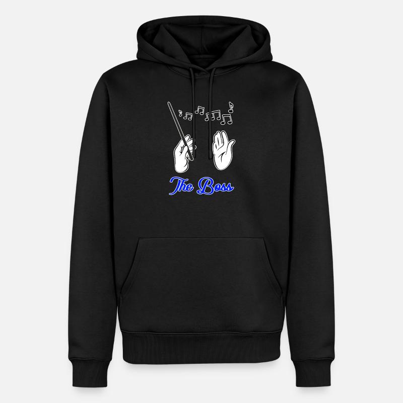 Dirigent - The Boss - Männer Premium Bio Hoodie - Schwarz