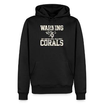 Biologiste marin dans le récif corallien - Sweat à capuche Premium bio Homme - noir - Devant - Nico (187cm)