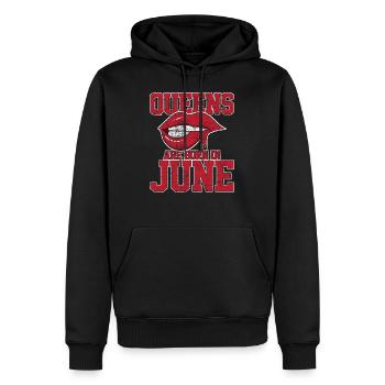 June Queens - Männer Premium Bio Hoodie - Schwarz - Vorne - Nico (187cm)