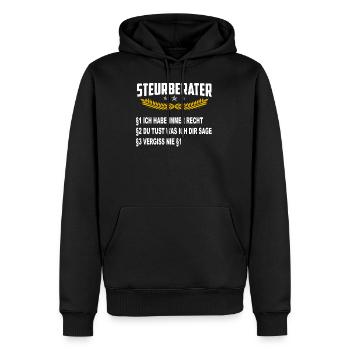 Steuerberater hat immer Recht lustig Geschenk - Männer Premium Bio Hoodie - Schwarz - Vorne - Nico (187cm)