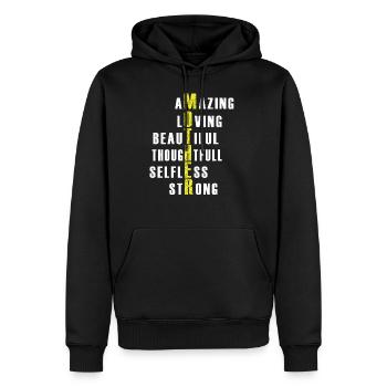 Mother's Day - Men’s Premium Organic Hoodie - black - Front - Nico (187cm)