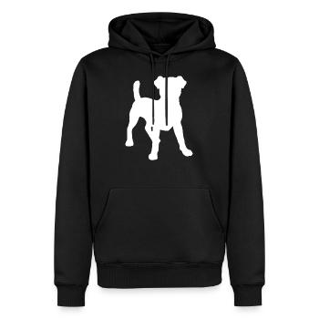 Jack Russell - Männer Premium Bio Hoodie - Schwarz - Vorne - Nico (187cm)