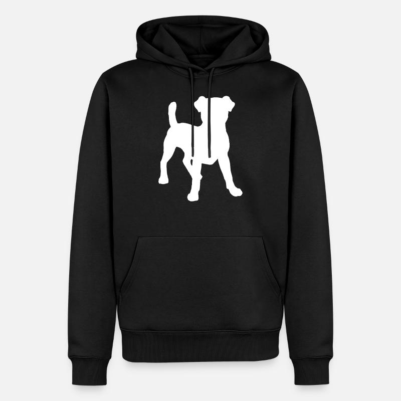 Jack Russell - Männer Premium Bio Hoodie - Schwarz