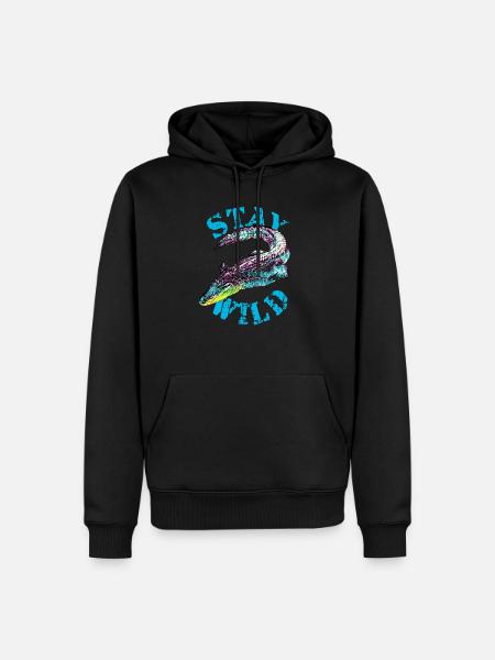 Krokodil - Männer Premium Bio Hoodie - Schwarz