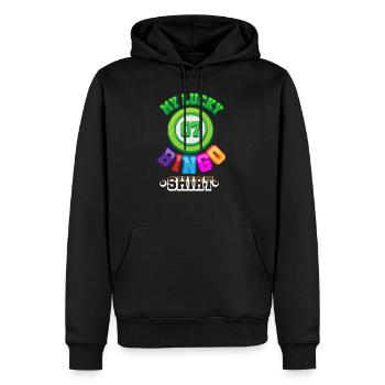 loto - Sweat à capuche Premium bio Homme - noir - Devant - Nico (187cm)