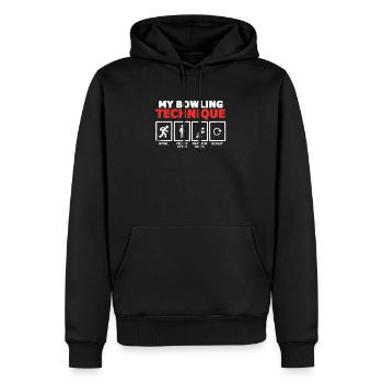 Bowling Team Bowler Bowling Bowling Technique Gift - Men’s Premium Organic Hoodie - black - Front - Nico (187cm)
