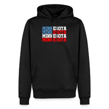 Minnesota - Sweat à capuche Premium bio Homme - noir - Devant - Nico (187cm)