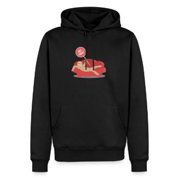 Pas aujourd'hui Sloth on Sofa - Funny Sloth Shirt - Sweat à capuche Premium bio Homme - noir - Devant - Nico (187cm)