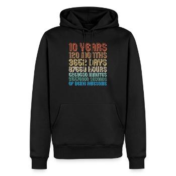 10. Geburtstag - Männer Premium Bio Hoodie - Schwarz - Vorne - Nico (187cm)